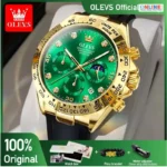 OLEVS Quartz Watch Moon Phase Luminous Watch Men