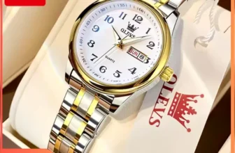 OLEVS Quartz Watch Stainless Steel Luxury Watch Women