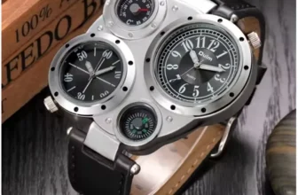 OULM Multi Dial Watch Leather Watch Outdoor Watch