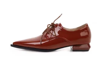 Pointed Toe Oxford Shoes Large Size Women Flats 1