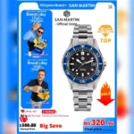 San Martin Diver Watch Automatic Watch Helium Valve