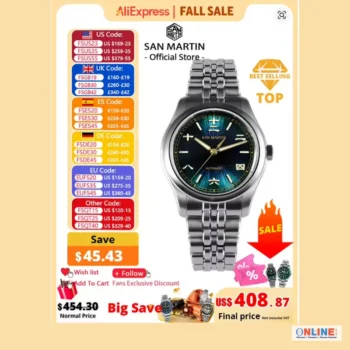 San Martin Gada Watch Automatic Watch Dress Watch