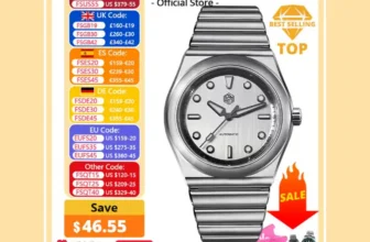 San Martin Sports Watch Brushed Dial Integrated Bracelet
