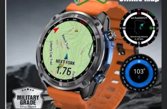 Tactical Smartwatch Offline Map GPS Watch Military Men