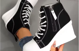 womens-black-canvas-ankle-boots-zipper