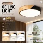 Ceiling Light Wood Chandelier Ceiling Lamp Modern LED
