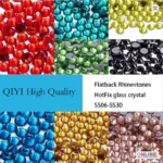 Hotfix Rhinestones Nail Art Clothing Accessories Dark Green