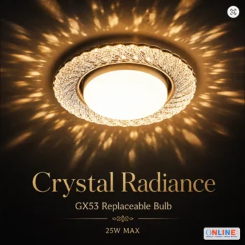 LED Downlight Crystal Ceiling Lamp GX53 Spotlight Home