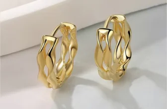 ZDADAN Sterling Silver Hoop Earrings Gold Earrings Women