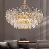 Qyartistry Modern Crystal LED Chandelier – Luxury Crystal Lighting for Modern Homes