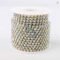 10 Yards Crystal AB Rhinestone Close Chain Silver Trim