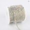 10 Yards Crystal AB Rhinestone Close Chain Silver Trim