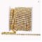10 Yards Crystal AB Rhinestone Close Chain Silver Trim