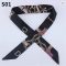 100 Colors Leopard Silk Bag Handle Headband Scarf