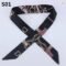100 Colors Leopard Silk Bag Handle Headband Scarf