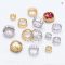 10Pcs Copper Claw Sew-On Rhinestones Gold Silver