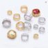 Mocha Light Blue Glass Flatback Rhinestones Set SS4-SS30