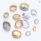 10Pcs Copper Claw Sew-On Rhinestones Gold Silver