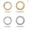 10Pcs Copper Claw Sew-On Rhinestones Gold Silver