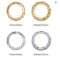 10Pcs Copper Claw Sew-On Rhinestones Gold Silver
