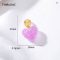 14K Gold Plated Jelly Heart Charms Candy Pendants DIY