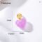 14K Gold Plated Jelly Heart Charms Candy Pendants DIY