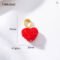 14K Gold Plated Jelly Heart Charms Candy Pendants DIY