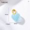 14K Gold Plated Jelly Heart Charms Candy Pendants DIY