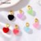 14K Gold Plated Jelly Heart Charms Candy Pendants DIY