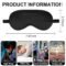 2-Pack Silk Sleep Mask Adjustable Blackout Blindfold