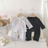 2024 Baby Boys Striped Pajama Set 2pcs 0-3Y