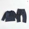 2024 Baby Boys Striped Pajama Set 2pcs 0-3Y