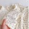 2024 Baby Girls Floral Cotton Top Pants Pajama Set