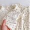 2024 Baby Girls Floral Cotton Top Pants Pajama Set