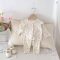 2024 Baby Girls Floral Cotton Top Pants Pajama Set