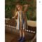 2024 Kids Striped Sling Overalls Summer Outfit 2-7Y