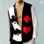 2024 Men’s Poker Red Heart Flower HD Pattern Tee
