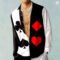 2024 Men’s Poker Red Heart Flower HD Pattern Tee