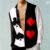 2024 Men’s Poker Red Heart Flower HD Pattern Tee