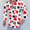 2024 Men’s Poker Red Heart Flower HD Pattern Tee