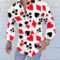 2024 Men’s Poker Red Heart Flower HD Pattern Tee