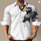2024 Men’s Poker Red Heart Flower HD Pattern Tee