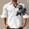 2024 Men’s Poker Red Heart Flower HD Pattern Tee