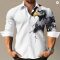 2024 Men’s Poker Red Heart Flower HD Pattern Tee
