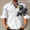 2024 Men’s Poker Red Heart Flower HD Pattern Tee