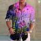 2024 Men’s Poker Red Heart Flower HD Pattern Tee