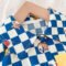 2025 Baby Boys Plaid Cartoon Romper Short Sleeve