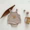 2025 Bear Waffle Romper Suspender Shorts Set Kids