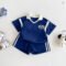 2025 Boys College Style Letter T-shirt Shorts Set