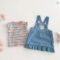 2025 Girls Rainbow Striped Tank Top Summer Casual
